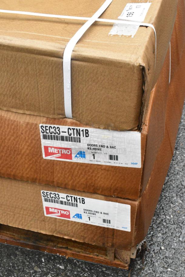 7 BRAND NEW SCRATCH AND DENT! SEC33-CTN1B Metro SEC33EC Chrome Mobile Standard Duty Wire Security Cabinet 40 3/4" x 21 1/2" x 68 1/2". 7 Times Your Bid! May Be Missing Pieces. - Image 2 of 5