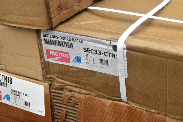7 BRAND NEW SCRATCH AND DENT! SEC33-CTN1B Metro SEC33EC Chrome Mobile Standard Duty Wire Security Cabinet 40 3/4" x 21 1/2" x 68 1/2". 7 Times Your Bid! May Be Missing Pieces. - Image 3 of 5