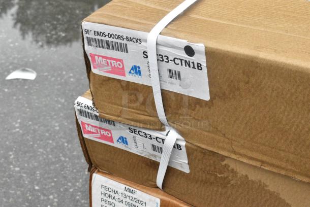7 BRAND NEW SCRATCH AND DENT! SEC33-CTN1B Metro SEC33EC Chrome Mobile Standard Duty Wire Security Cabinet 40 3/4" x 21 1/2" x 68 1/2". 7 Times Your Bid! May Be Missing Pieces. - Image 4 of 5