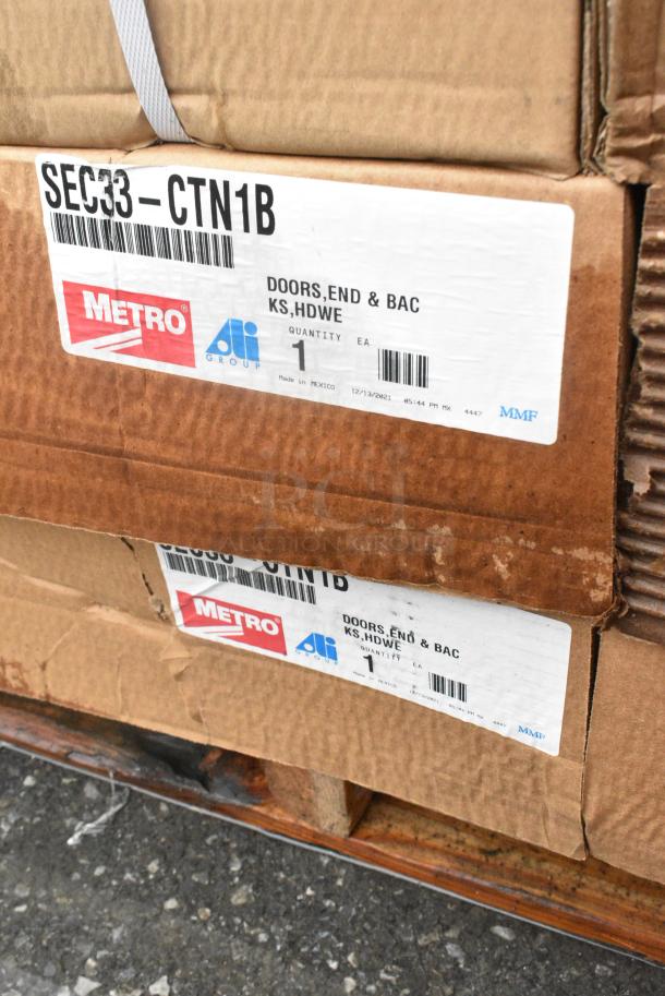 7 BRAND NEW SCRATCH AND DENT! SEC33-CTN1B Metro SEC33EC Chrome Mobile Standard Duty Wire Security Cabinet 40 3/4" x 21 1/2" x 68 1/2". 7 Times Your Bid! May Be Missing Pieces. - Image 5 of 5