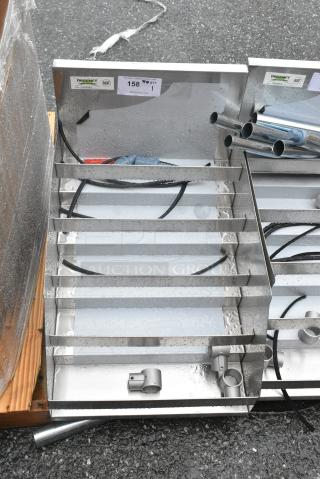 BRAND NEW SCRATCH AND DENT! Regency 600LDR2618 18" Five-Tiered Stainless Steel Liquor Display Rack - 26" Deep. No Legs.