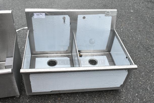 BRAND NEW SCRATCH AND DENT! Advance Tabco Stainless Steel 2 Bay Sink. No Legs. - Image 1 of 6