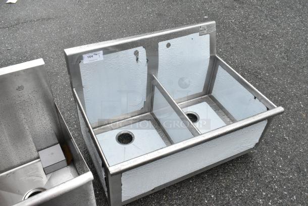 BRAND NEW SCRATCH AND DENT! Advance Tabco Stainless Steel 2 Bay Sink. No Legs. - Image 3 of 6