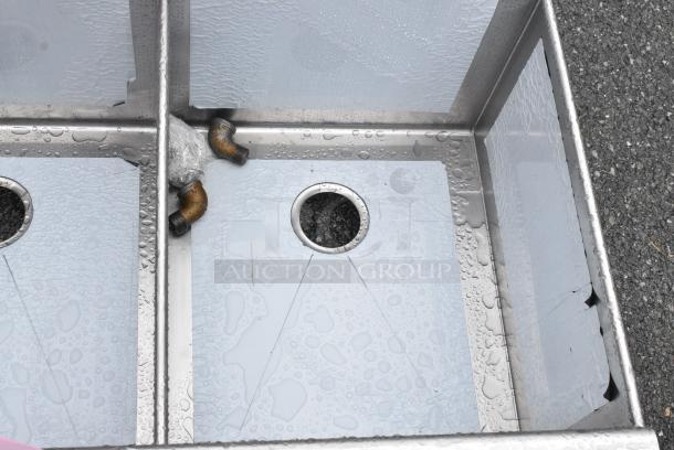 BRAND NEW SCRATCH AND DENT! Advance Tabco Stainless Steel 2 Bay Sink. No Legs. - Image 5 of 6