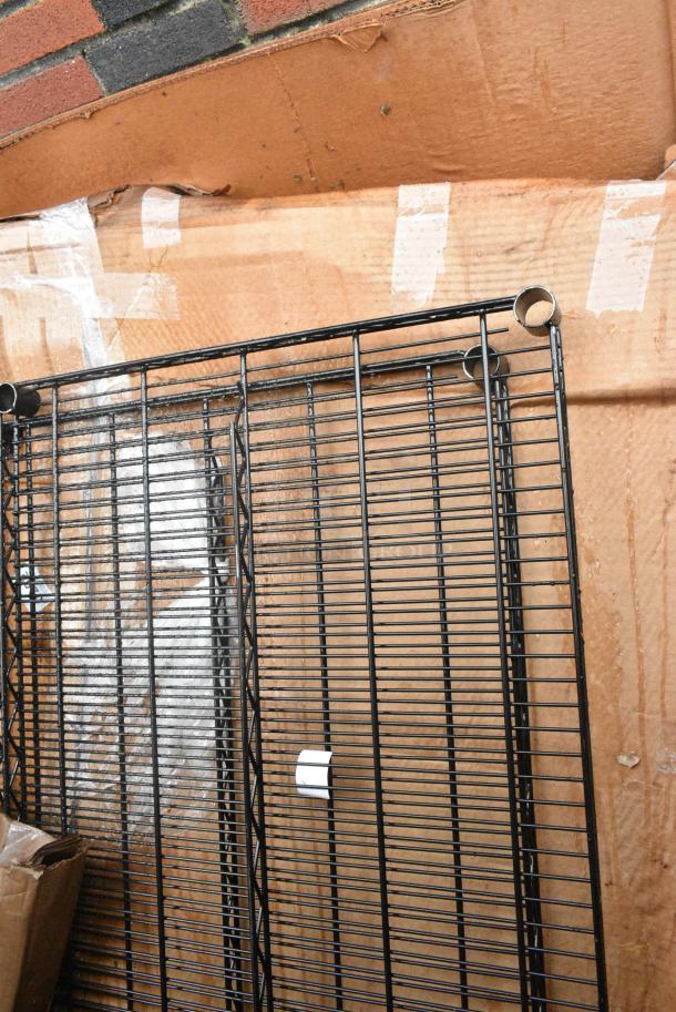 5 BRAND NEW SCRATCH AND DENT! Items Including 460EGSC2436 Regency NSF Green Wire Security Cage - 24" x 36" x 61", Black Wire Shelf. 5 Times Your Bid! May Be Missing Pieces. - Image 5 of 6