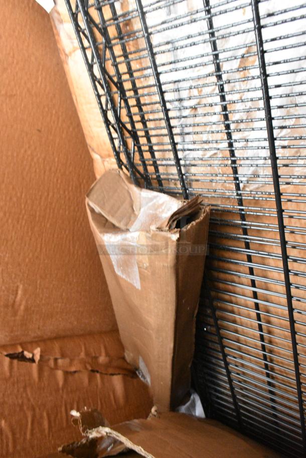 5 BRAND NEW SCRATCH AND DENT! Items Including 460EGSC2436 Regency NSF Green Wire Security Cage - 24" x 36" x 61", Black Wire Shelf. 5 Times Your Bid! May Be Missing Pieces. - Image 6 of 6