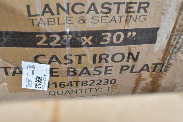 6 BRAND NEW SCRATCH AND DENT! Items Including 164TB2230 Lancaster Table & Seating 22" x 30" Cross Cast Iron Table Base Plate, 407BUNFULL Choice Full Size 18" x 26" 19 Gauge Wire in Rim Aluminum Bun Pan / Sheet Pan, 600UT3672S Regency Adjustable Stainless Steel Work Table Undershelf for 36" x 72" Tables - 18 Gauge. 6 Times Your Bid! May Be Missing Pieces - Image 3 of 8