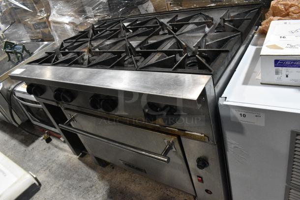 Vulcan 48C-8BP Stainless Steel Commercial Natural Gas Powered 8 Burner Range w/ Convection Oven. - Image 8 of 13