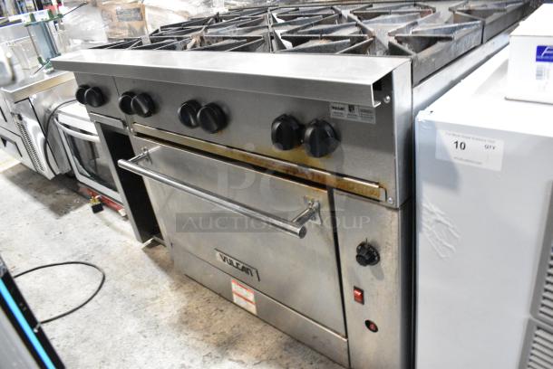 Vulcan 48C-8BP Stainless Steel Commercial Natural Gas Powered 8 Burner Range w/ Convection Oven. - Image 11 of 13