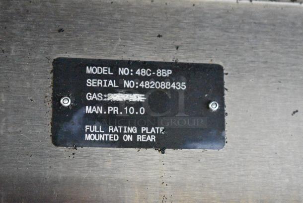 Vulcan 48C-8BP Stainless Steel Commercial Natural Gas Powered 8 Burner Range w/ Convection Oven. - Image 13 of 13
