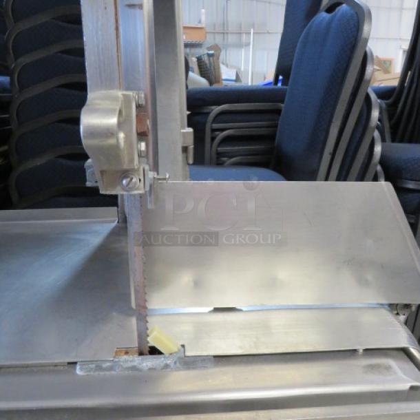 One Biro Meat/Bone Bandsaw On Casters. 220 Volt. 3 Phase. Model# 3334. - Image 5 of 5