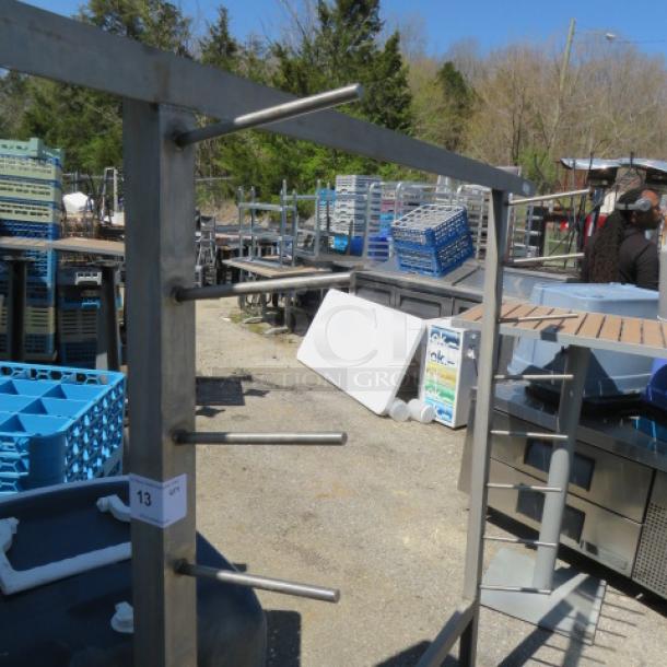 One Stainless Steel Meat Hanging Rack. 70X10X62 - Image 2 of 3