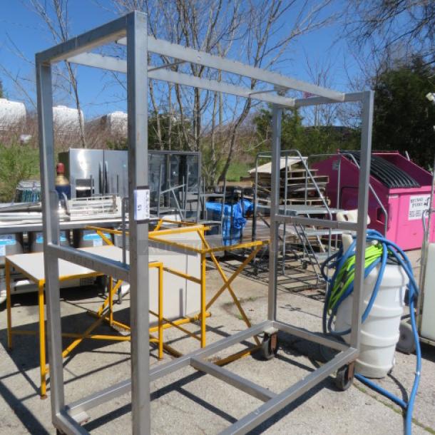One Stainless Steel Cart On Casters. 72X30X79 - Image 1 of 2