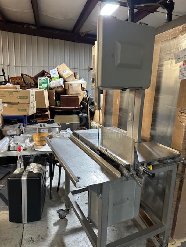 One AWESOME Hobart Meat/Bone Bandsaw On Casters. 200-230 Volt. 3 Phase. Model# 5801. 3 hp. - Image 2 of 5