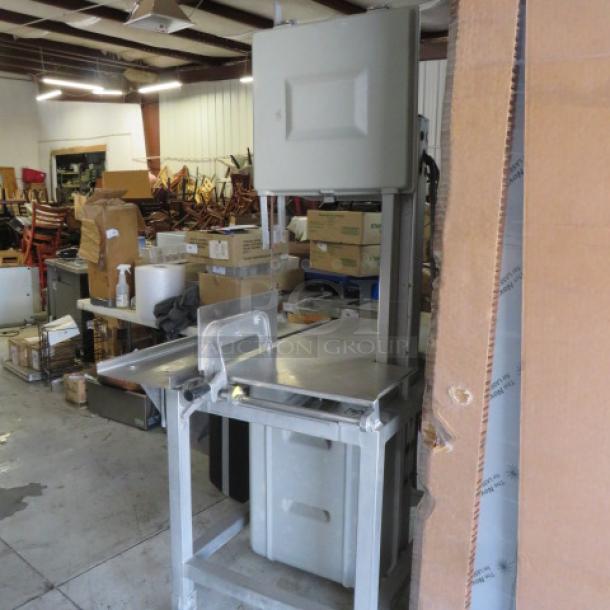 One AWESOME Hobart Meat/Bone Bandsaw On Casters. 200-230 Volt. 3 Phase. Model# 5801. 3 hp. - Image 5 of 5