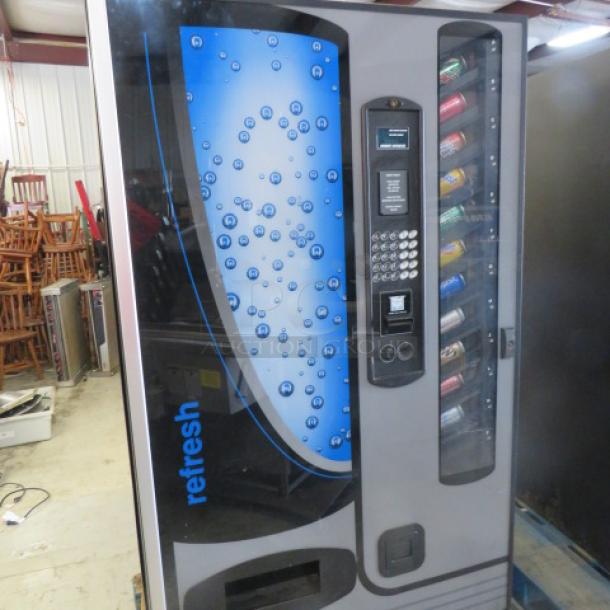 One FSI Refrigerated Soda  Vending Machine With 10 Selections. Model# 3151. 115 Volt. With Key. - Image 2 of 5