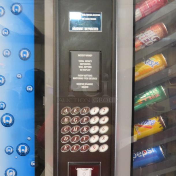 One FSI Refrigerated Soda  Vending Machine With 10 Selections. Model# 3151. 115 Volt. With Key. - Image 4 of 5