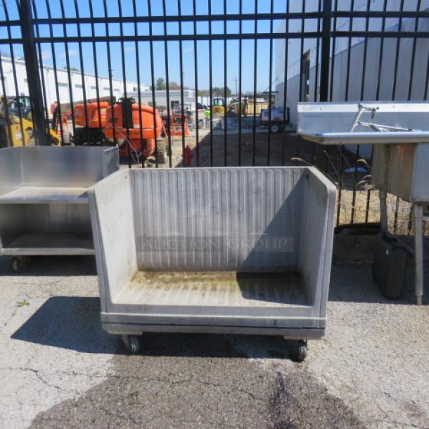 One Poly Metro Cart on Casters. 39X17X30 - Image 1 of 1