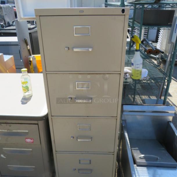 One 4 Drawer HON File Cabinet. - Image 1 of 1