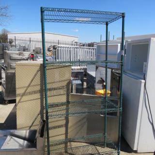 One Green Metro Shelf With 4 Shelves. 36X18X75
