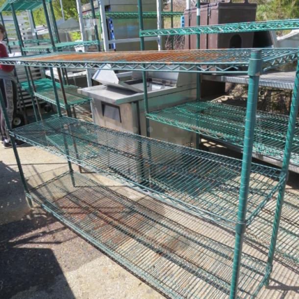 One Green Metro Shelf With 3 Shelves. 72X18X48 - Image 1 of 1