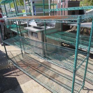 One Green Metro Shelf With 3 Shelves. 72X18X48