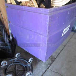One Poly Cart On Casters. 43X29X33