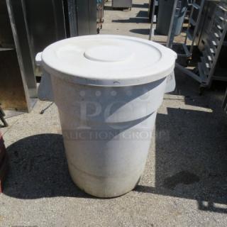 One Rubbermaid Brute 44 Gallon Can With  Lid.