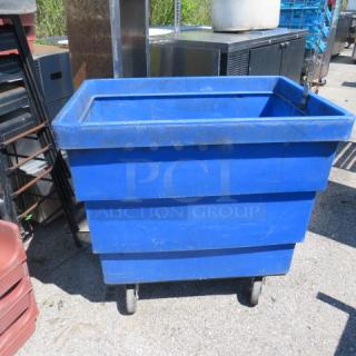 One Blue Poly Cart On Casters.35.5X25X34