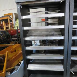 One Lakeside Display/Moving Case On Casters. 38X34X76