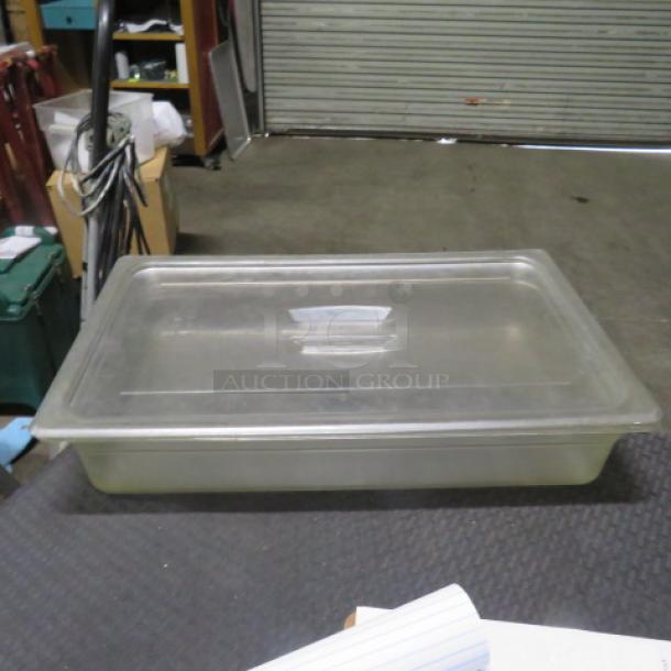 One Full Size 4 Inch Deep Food Storage Container With Lid. - Image 1 of 1