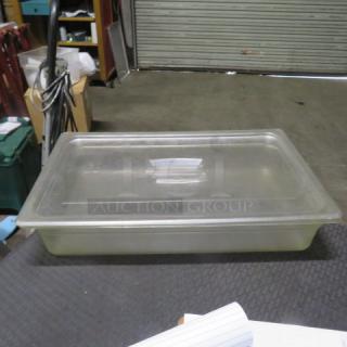 One Full Size 4 Inch Deep Food Storage Container With Lid.