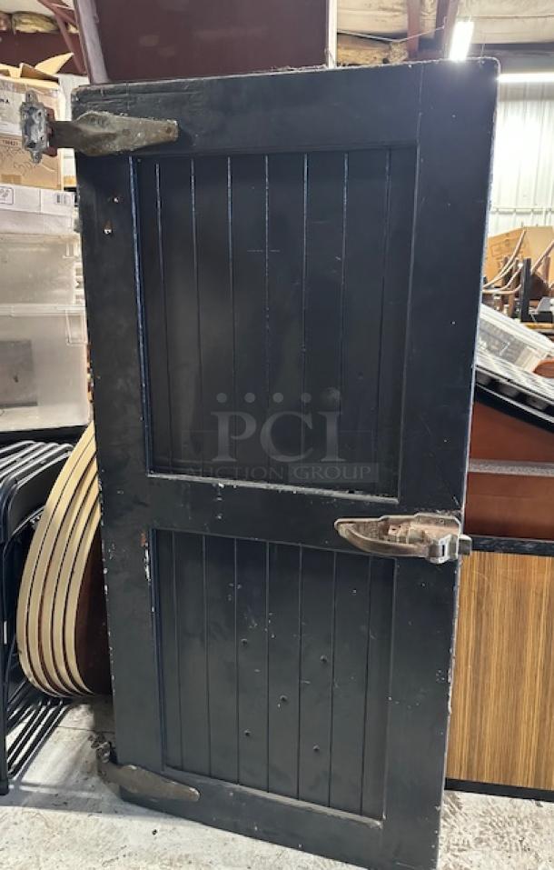 One Vintage Walkin Freezer Door. 35X6X72 - Image 1 of 1