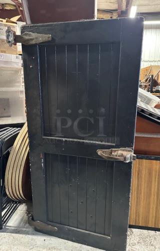 One Vintage Walkin Freezer Door. 35X6X72
