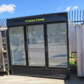 One 3 Door True Glass Door Display Freezer With 9 Racks. Unable To Test. Model# GDM-72F-LD. 115/208-230 Volt. 1 Phase. 78X31X78. $6075.13.