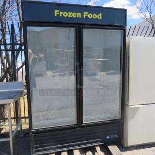 One True 2 Door Glass Display Freezer With 6 Racks. Model# GDM-49F-LD. 115/208-230 Volt. 1 Phase. Unable To Test. 54X30X82. $8018.57