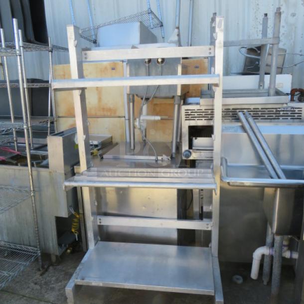 One Aluminum Dunnage Rack With 3 Shelves, 2 Are Adjustable. 38X24X72 - Image 1 of 1