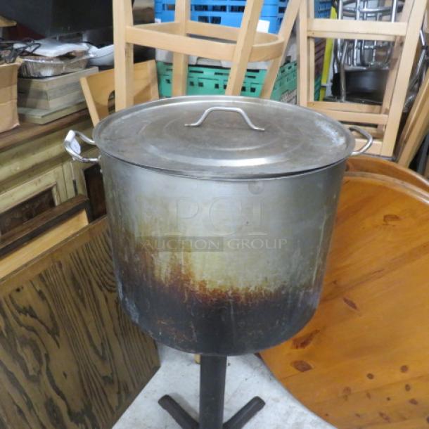 One HEAVY DUTY Stainless Steel Stock Pot With Lid. 20X16 - Image 1 of 2