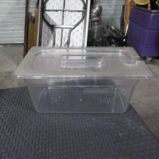 1/3 Size 4 Inch Deep Food Storage Container With Lid. 2XBID - Image 1 of 1