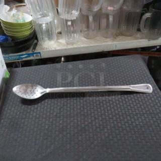Commercial Stainless Steel Long Handle Perforated  Spoon. 2XBID