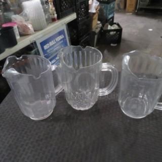Clear Poly Side Pour Pitcher. 3XBID