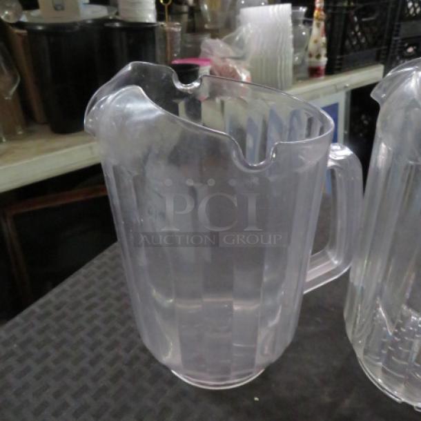 Clear Poly Side Pour Pitcher. 3XBID - Image 2 of 2