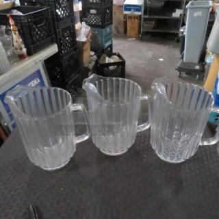 Clear Poly  Pitcher. 3XBID