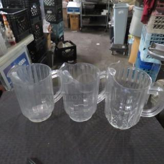 Clear Poly  Pitcher. 3XBID