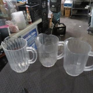 Clear Poly  Pitcher. 3XBID
