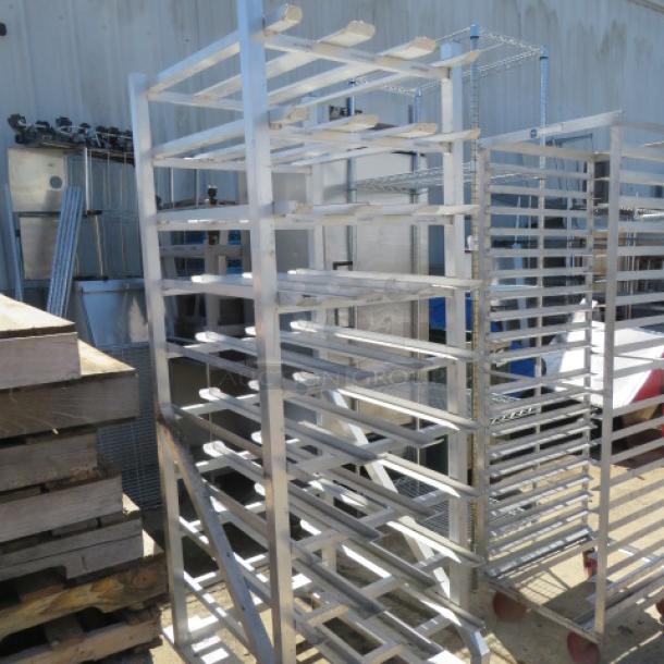 One Aluminum 10lb Can Rack On Casters. 25.5X34X76 - Image 2 of 2