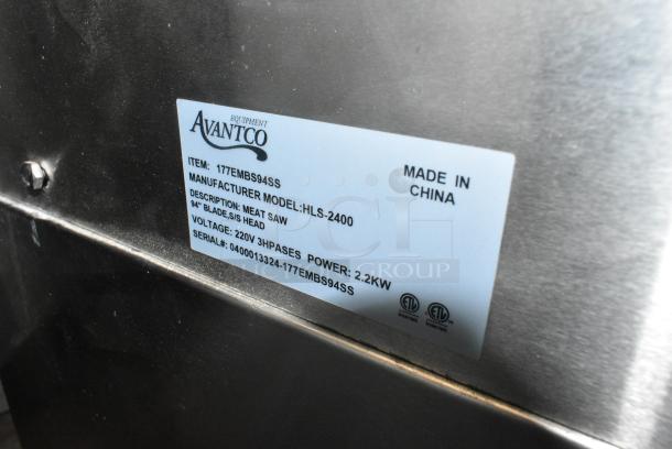 BRAND NEW SCRATCH AND DENT! Avantco HLS-2400 Stainless Steel Commercial Floor Style Meat Saw. 220 Volts, 3 Phase. - Image 6 of 6