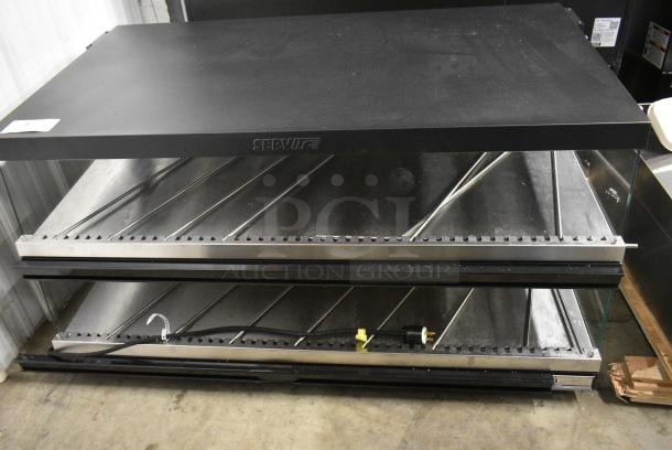 BRAND NEW SCRATCH AND DENT! ServIt OAM-138D 48" Full Service Slanted 2-Shelf Countertop Heated Display Merchandiser. 120 Volts, 1 Phase. Tested and Working! - Image 2 of 6