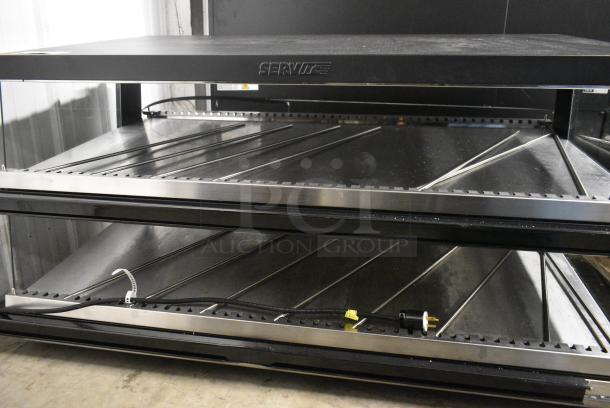 BRAND NEW SCRATCH AND DENT! ServIt OAM-138D 48" Full Service Slanted 2-Shelf Countertop Heated Display Merchandiser. 120 Volts, 1 Phase. Tested and Working! - Image 4 of 6