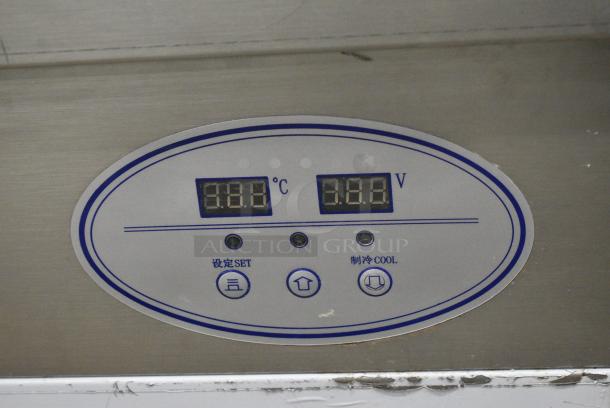 Vevor CBJY-1DA-500 Stainless Steel Commercial Floor Style Rolled Ice Cream Machine on Commercial Casters. 110 Volts, 1 Phase. Tested and Working! - Image 3 of 9